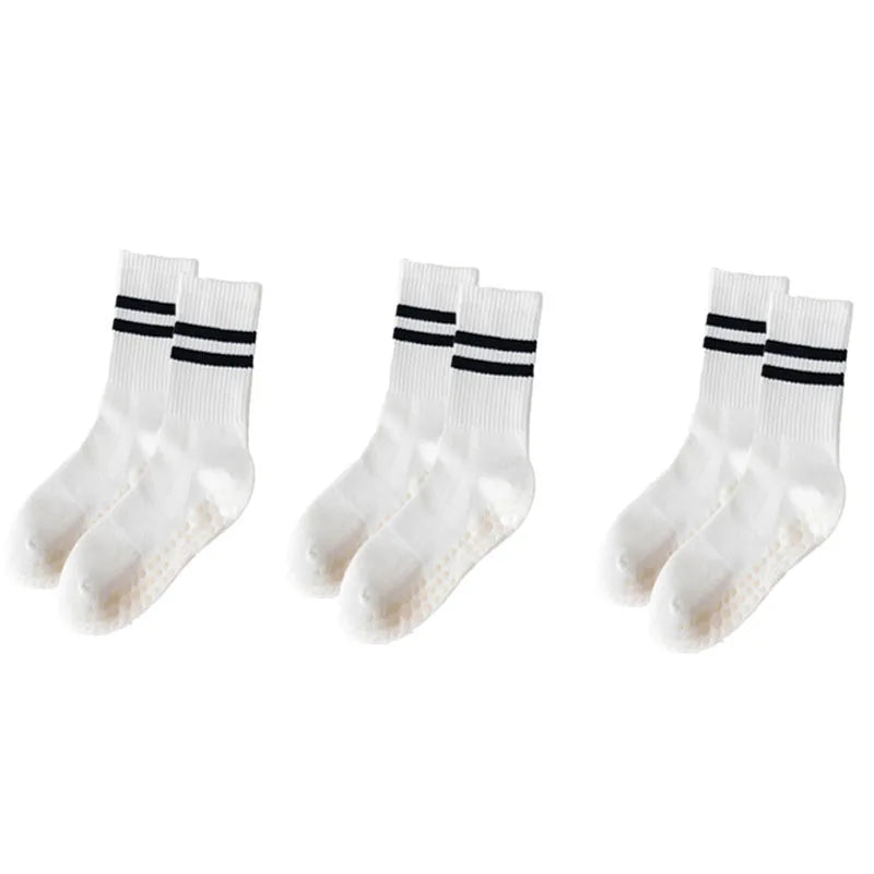 3-Pair Pilates Anti Slip Silicone Floor Socks